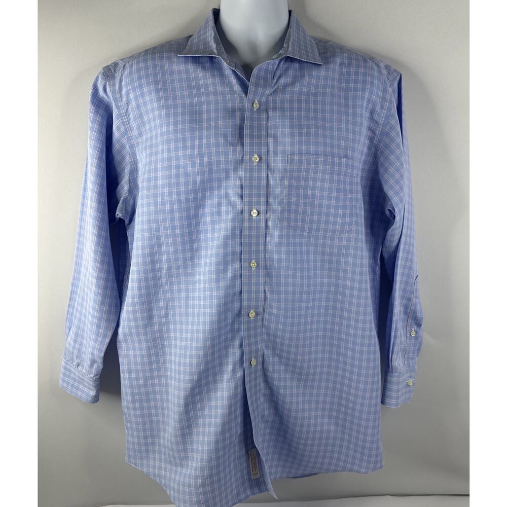 Brooks Brothers 346 Shirt Regular 17 2/3 Button Up Cotton Long Sleeve Non-Iron
